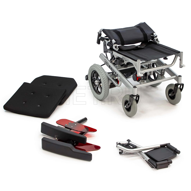 MET ROUTE 14 Алюминиевое кресло-коляска с амортизаторами и электромагнитными тормозами МЕТ