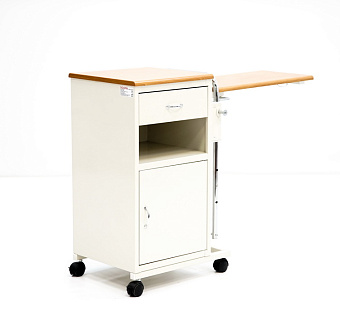 Тумба металлическая с топом и откидной столешницей из ламината