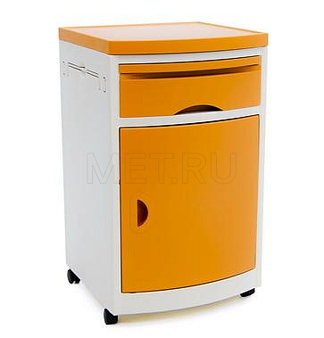 МЕТ ТK-110 Тумба прикроватная бежевая, фасады - охра