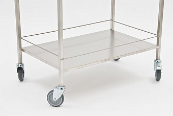 Большая тележка для перевозки стерилизационных коробок, нерж.сталь (1100х600мм)