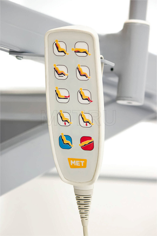 МЕТ KR 16 Гинекологическое кресло-кровать с электроприводом и со стулом для врача в комплекте МЕТ