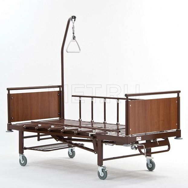 КМФ 942 кардио Кровать кресло  для лежачих больных  с туалетом и столиком, складные ограждения от производителя