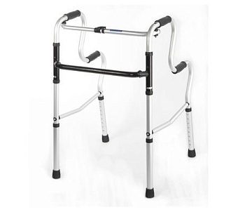 Шагающие/нешагающие складные ходунки с простыми ступенчатыми рукоятками