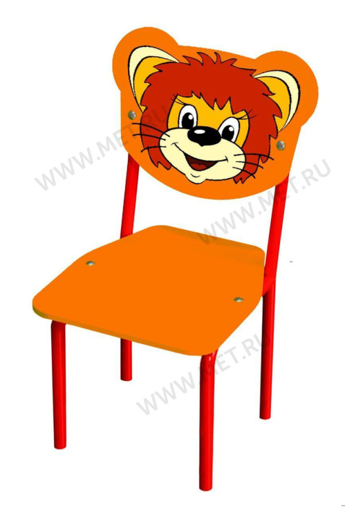 Львёнок Детский стульчик на металлокаркасе для педиатрических ЛПУ и дошкольных учреждений от производителя
