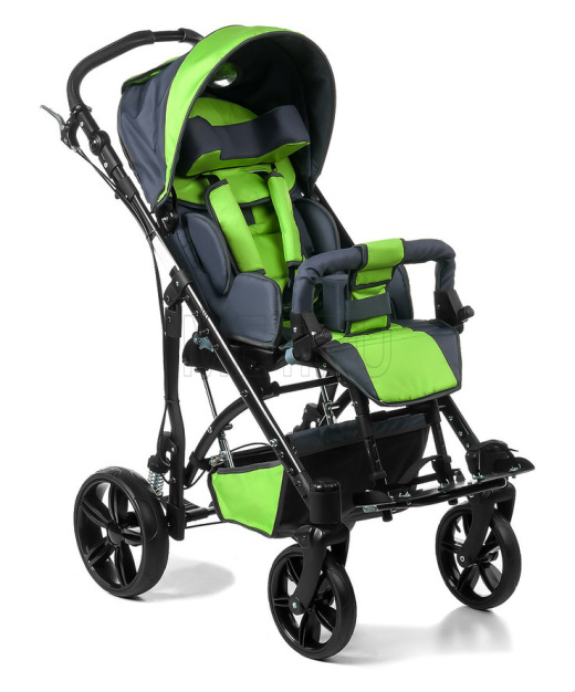 Vitea Care Meyra JUNIOR PLUS Детская коляска-книжка для больных ДЦП с регулировкой наклона спинки и сиденья, и пневматическим шасси
