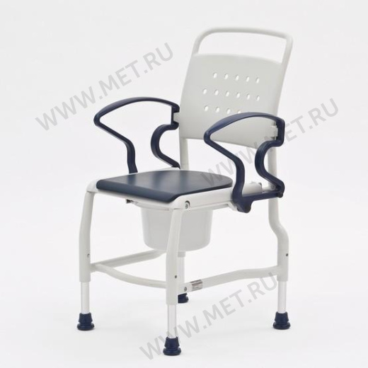 Rebotec Kiel, Германия Туалетный стул с санитарным оснащением, усиленный, серый/синий от производителя