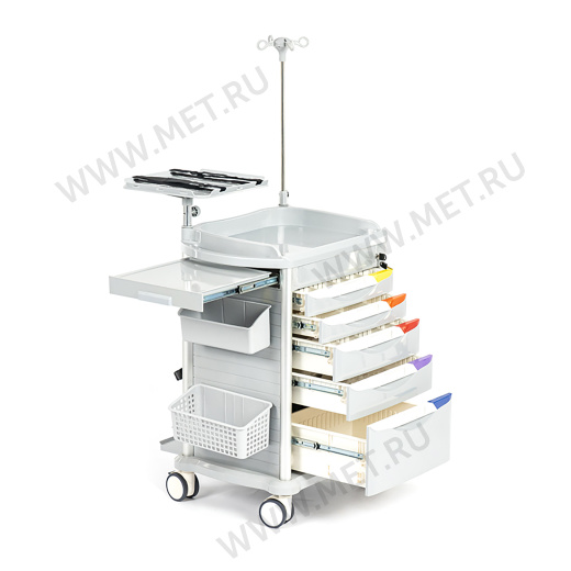 MET PSC-160 Тележка внутрибольничной скорой помощи с цветовой кодировкой от производителя
