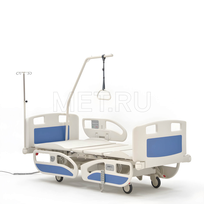 MET TATRA LIGHT II Реанимационная пяти-функциональная кровать с приводами DeWert , с CPR, аккумулятором и удлинением ложа MET
