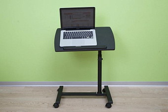 Стол прикроватный с поворотной столешницей "Практик-2" черный