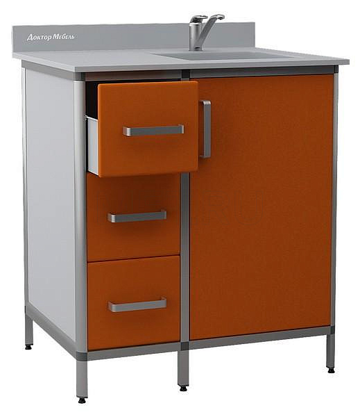 ДМ-2-011-04 Стол-тумба лабораторный с мойкой