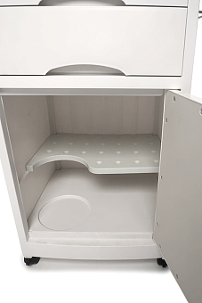 Тумбочка прикроватная пластиковая с выдвижным столиком