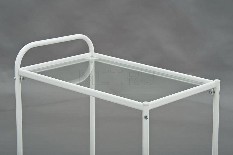 Y МСК-501-01М , с/с Столик инструментальный двухполочный, полки -обычное 5мм стекло. MET