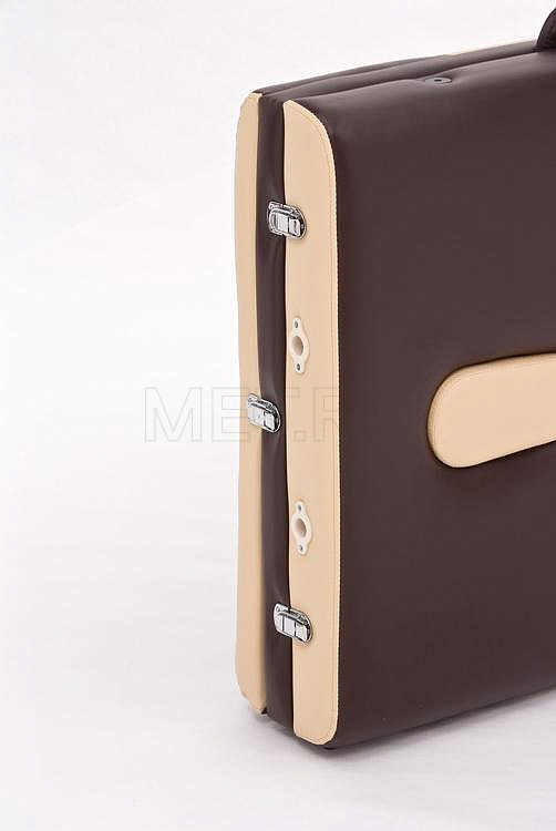 JF-AY01 Массажный складной трёхсекционный стол с рамой из бука, коричнево-бежевый MET