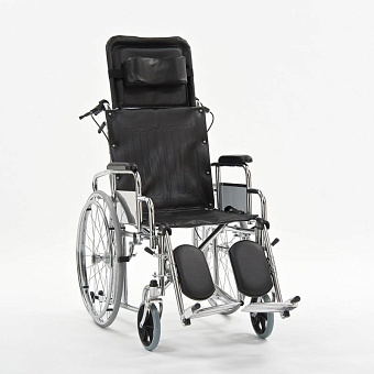 Кресло-коляска с высокой спинкой сиденье -кож.зам.