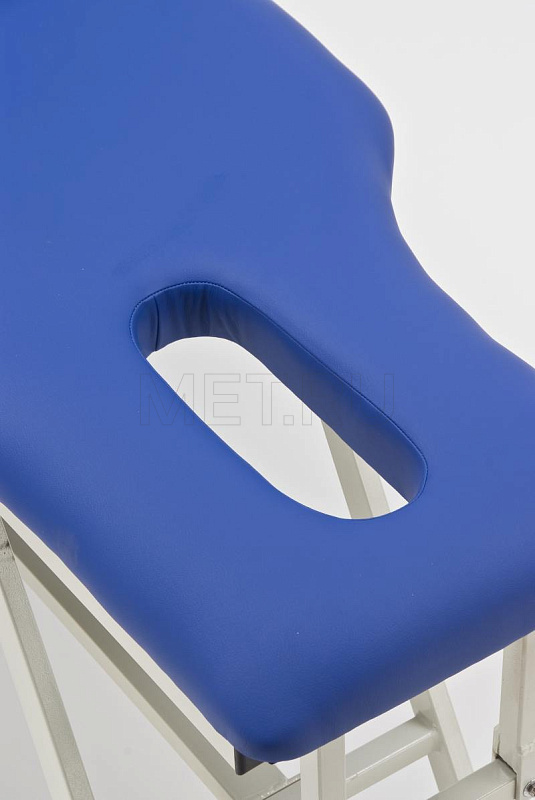 FIX-МТ1 Массажный стол стационарный, сталь с синей обивкой MET