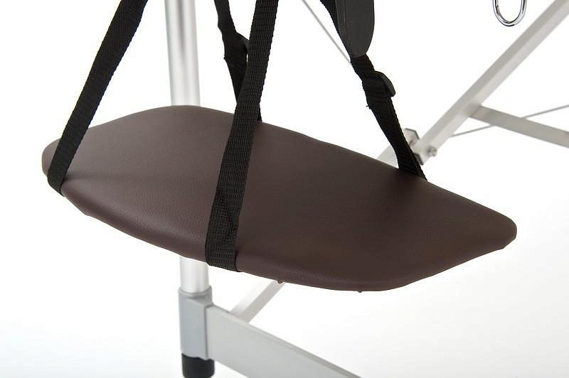 JFAL01А Массажный переносной стол на алюминиевом каркасе, коричневый/кремовый МЕТ