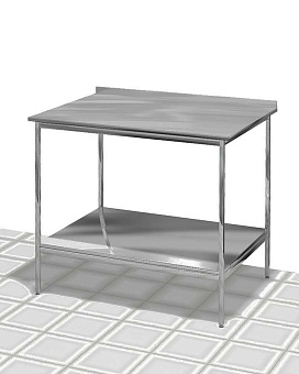 Стол медицинский технологический с отбортовкой нерж.