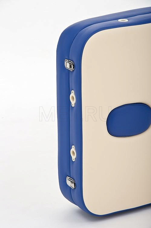 JF AL01А Стол массажный переносной алюм. крем-син/мк МЕТ