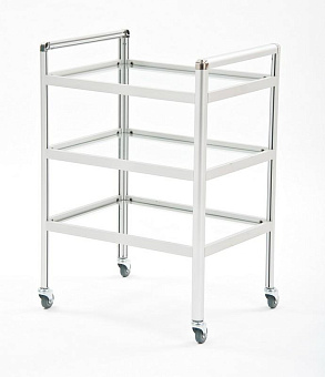 Стол подкатной, полки-стекло