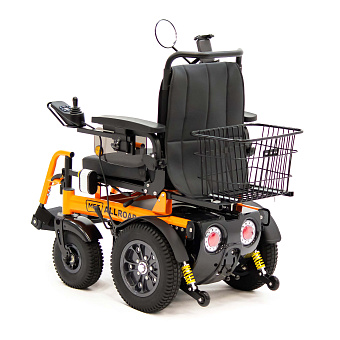 Кресло-коляска с электроприводом, в комплекте с корзиной и светодиодными фарами