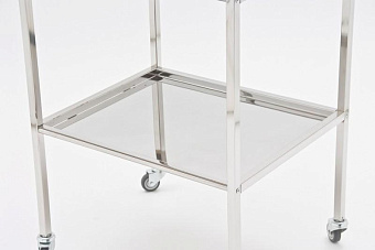Столик инструментальный 2х полочный, из нерж.стали  (размер 450х545мм)
