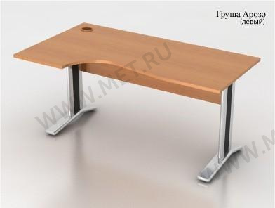 Стол на металлокаркасе СМ14.11Л (левый) Криволинейный стол МЕТ Лугано от производителя