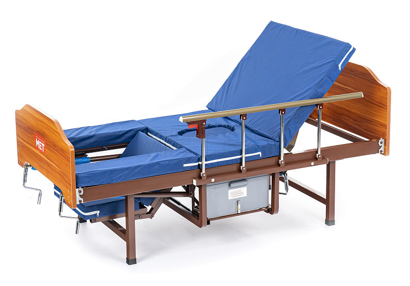 MET TARYS Кровать  двух-функциональная медицинская, со складными боковыми ограждениями, на ножках МЕТ