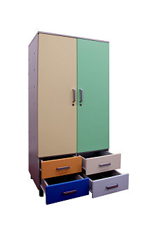 ША.02.01 (850-550-1700) Аптечный шкаф для медикаментов с металлическим трейзером и четырьмя выдвижными ящиками, серия "Бест"