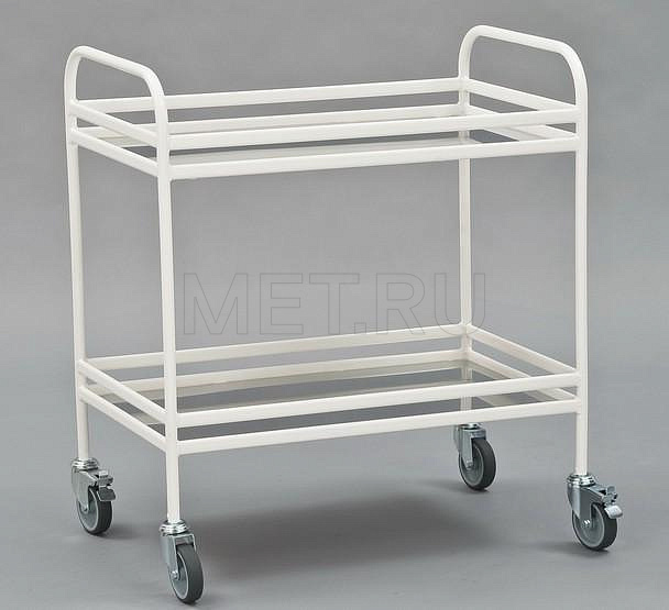 МСК-504 Столик инструментальный сварной, полки- нерж.сталь