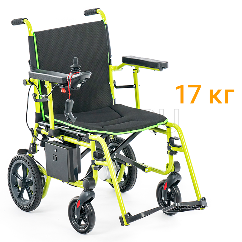 MET Compact 15 Суперлегкая электроколяска, складная, с пультом ДУ для сопровождающих лиц