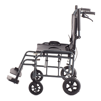 Кресло-каталка складная Увеличенного размера, облегчённая, грузоподъемность 130кг