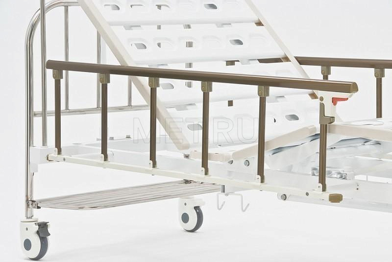 RS104-B Кровать функциональная винтовая с рамой Балканского, спинки - нерж MET