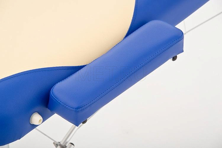 JFAL01А Стол массажный переносной 2-х секционный крем с синей волной от производителя