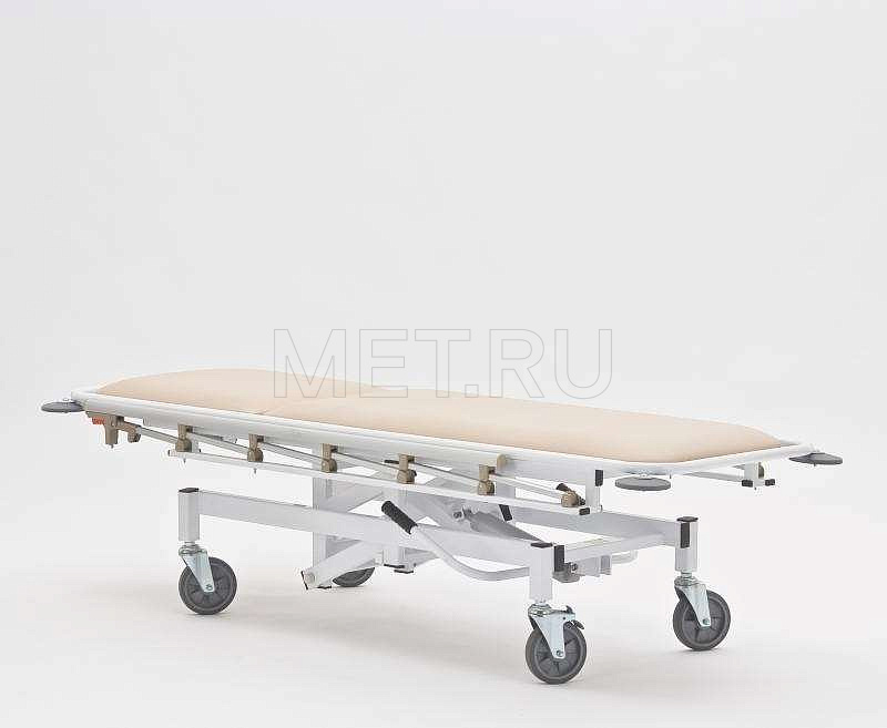 КСМ -ТБВП-03 (бежевая) Тележка для перевозки больных с регулировкой тренделенбурга и ренгенопрозрачной секцией MET
