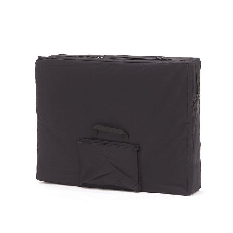 JF AL01А Стол массажный переносной двухсекционный алюминиевый, синий с бежевой волной МЕТ