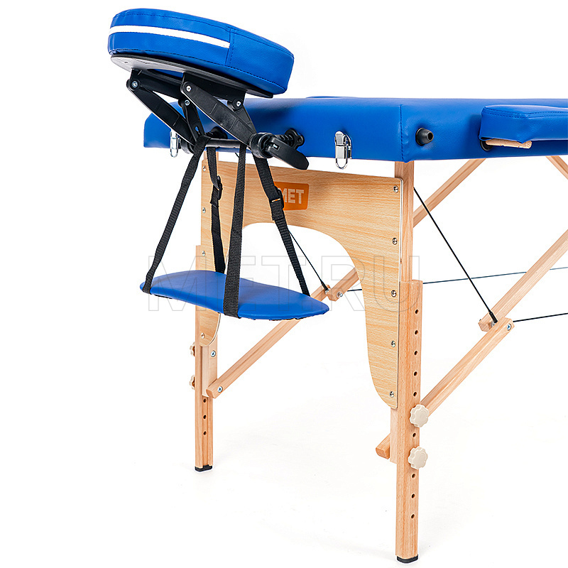 MET Comfort W3 Массажный стол, деревянный, 3-х секционный, синий MET