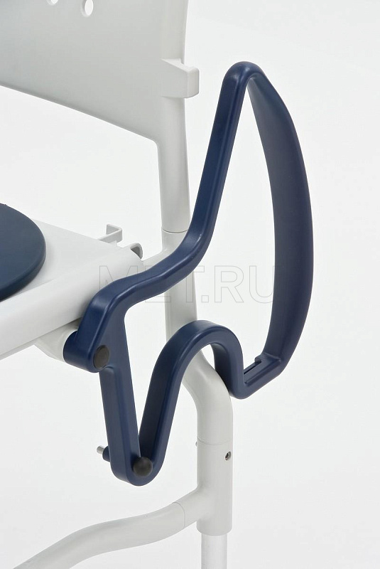 Rebotec Kiel, Германия Туалетный стул с санитарным оснащением, усиленный, серый/синий МЕТ