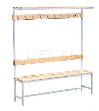  Скамья для спортивных раздевалок с полкой для головного убора от производителя