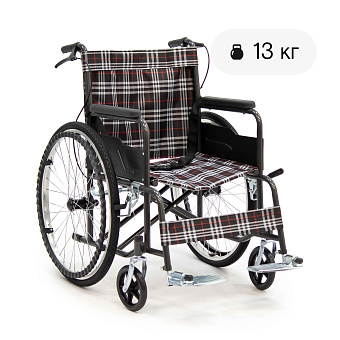 Кресло-коляска складная с тормозами для сопровождающих