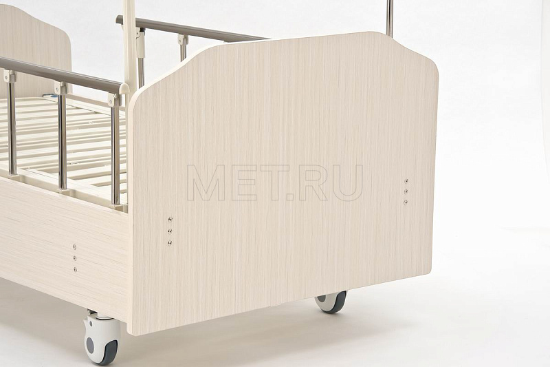 MET ARCTIC Кровать функциональная медицинская с низким ЛДСП-основанием цвета Выбеленный дуб MET