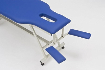 Массажный стол стационарный, сталь с синей обивкой