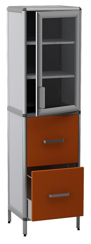 Шкаф медицинский универсальный 2-001-07 (47.5*40*170) Шкаф медицинский универсальный