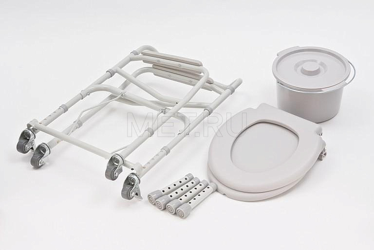 Н023В Кресло-туалет с жесткой конструкцией рамы и подлокотников от производителя