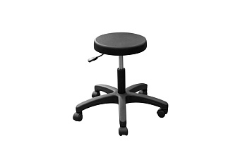 Табурет каркас пластик черный/сиденье полиуретан черный