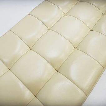 Банкетка 1000 мм (каркас белый / обивка бежевая)