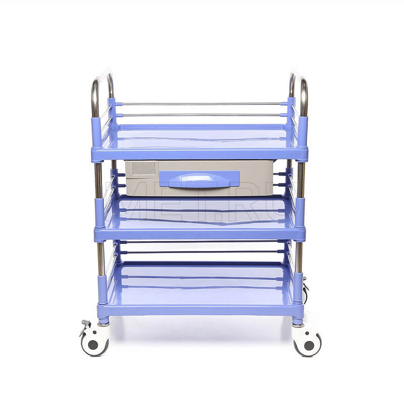 МЕТ SIY-150 Стол манипуляционный медицинский с выдвижным ящиком, трехполочный от производителя