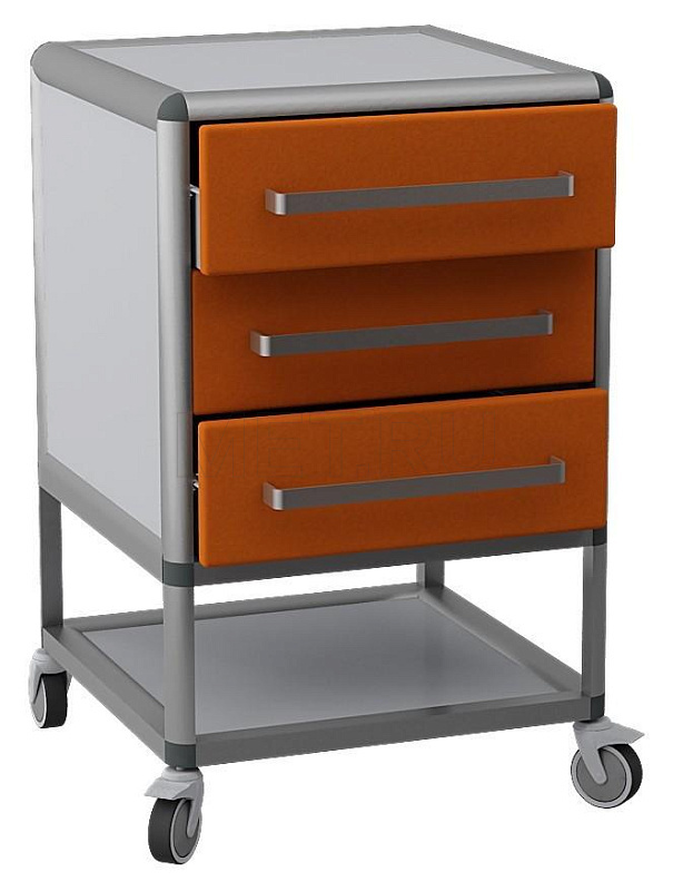 Тумба подкатная с тремя ящиками и нишей внизу ДМ2-007-20 Тумба подкатная с тремя ящиками и нишей внизу