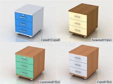 МЕТ Лугано ТМ 25.11 Подкатная тумба с замком от производителя