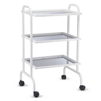 Столик инструментальный с тремя полками из нержавейки