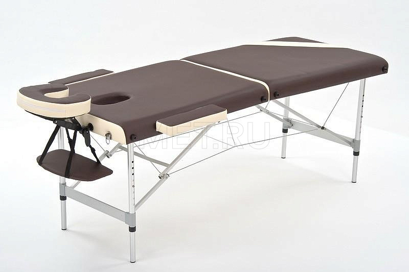 JFAL01А Массажный переносной стол на алюминиевом каркасе, коричневый/кремовый от производителя